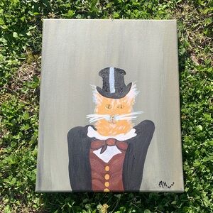 Cat in 1800’s Wear Painting - Acrylic on Canvas